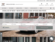 Tablet Screenshot of cadillacofnovi.com